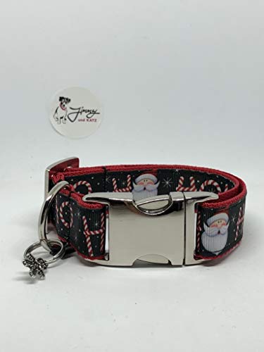 Jimmy und Katz 4260616172638 Hundehalsband HoHoHo Weihnachten 26-39cm x2,5cm auf rot von Jimmy und Katz