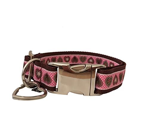 Jimmy und Katz Hundehalsband Alpenliebe Pink 35-58cm x 2,5cm von Jimmy und Katz