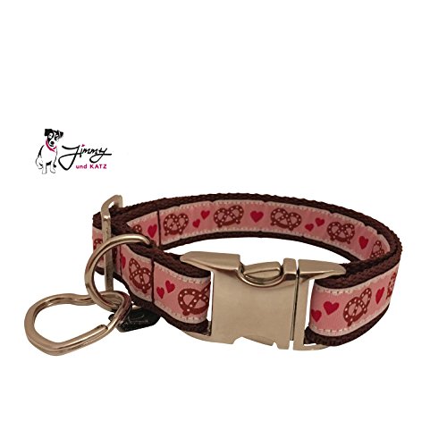 Jimmy und Katz Hundehalsband Breze rosa 26-40cm 2cm von Jimmy und Katz