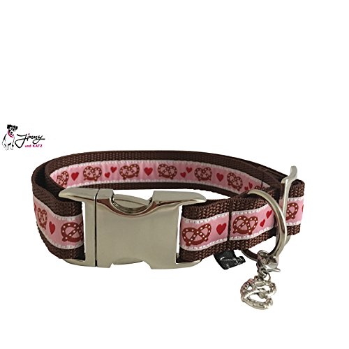 Jimmy und Katz Hundehalsband Breze rosa 35-58cm x 2,5cm von Jimmy und Katz