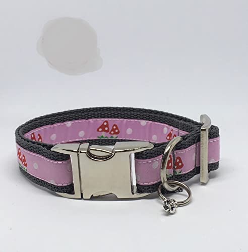 Jimmy und Katz Hundehalsband Fliepi Pilze rosa 26-40cm x 2cm von Jimmy und Katz