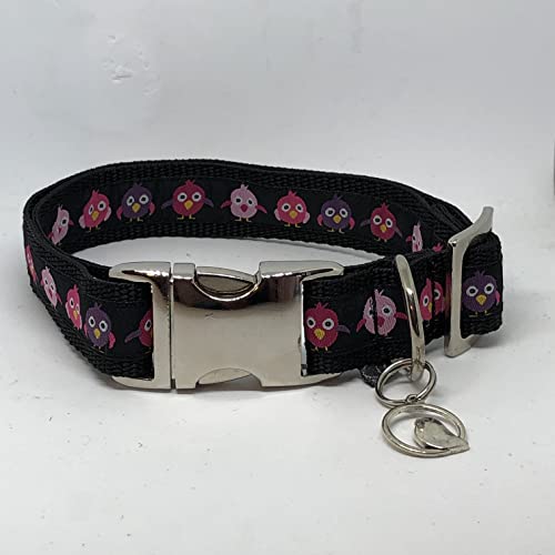 Jimmy und Katz Hundehalsband Vögel pink 35-58cm x 2,5cm von Jimmy und Katz