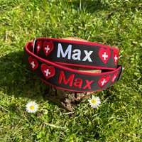 Appenzeller Mountain Dog Schweizer Berner Sennenhund Hundehalsband Bestickt Mit Name von JimmyundKatz