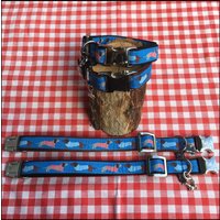 Hundehalsband "Dackel Blau" von JimmyundKatz