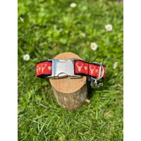 Hundehalsband "Hirschkopf Rot" Neu Hundehalsband "Hirschkopf Rot" Neu von JimmyundKatz