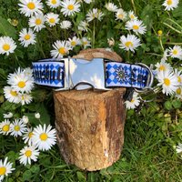 Hundehalsband Lausbub Blau Weiss von JimmyundKatz