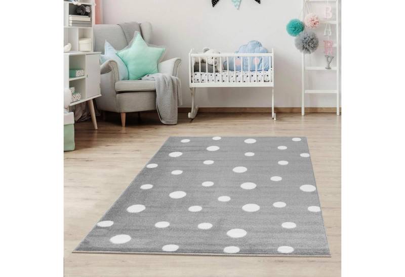 Jimri Kinderteppich DOT´S Teppiche für Kinderzimmer, Kinderzimmerteppich, Teppich, Läufer, Regenbogen von Jimri