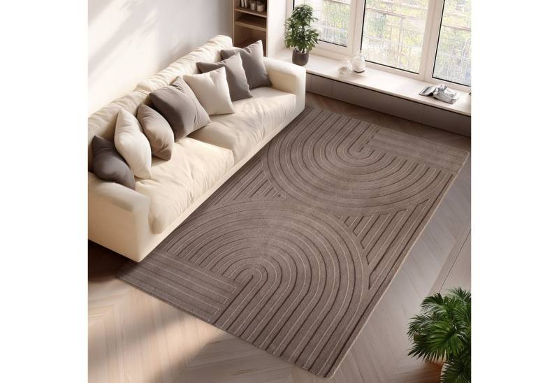 Jimri Teppich COSY - Skandinavischer Boho, Geometrisch Moderner Designerteppich, Rechteckig, Höhe: 12 mm von Jimri