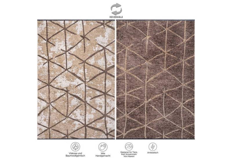 Jimri Teppich SOHO, Rechteckig, Höhe: 8 mm, Wohnzimmer Eleganter Kurzflor Teppich Modern Flachgewebe Jimri Teppich SOHO, Rechteckig, Höhe: 8 mm, Wohnzimmer Eleganter Kurzflor Teppich Modern Flachgewebe von Jimri