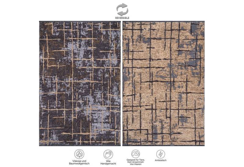 Jimri Teppich SOHO, Rechteckig, Höhe: 8 mm, Wohnzimmer Eleganter Kurzflor Teppich Modern Flachgewebe Jimri Teppich SOHO, Rechteckig, Höhe: 8 mm, Wohnzimmer Eleganter Kurzflor Teppich Modern Flachgewebe von Jimri