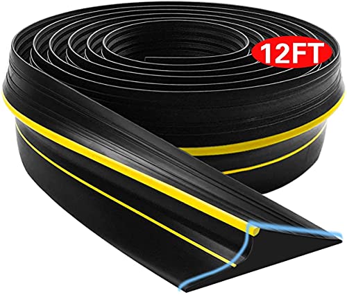 Universal Garagentor Bottom Seal Strip,Weatherproof Rubber DIY Weather Stripping Replacement, 12FT Length, Black von Jin&Bao