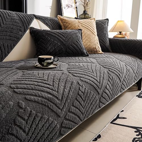 JinDouer Sofa-üBerzug Mit Rutschfester Unterlage – FüR 1-4-Sitzer & Ecksofas (L/U-Form). SchüTzt Vor Kratzern Durch Tiere. Verschiedene GrößEn (Dunkelgrau,70 * 150) von JinDouer
