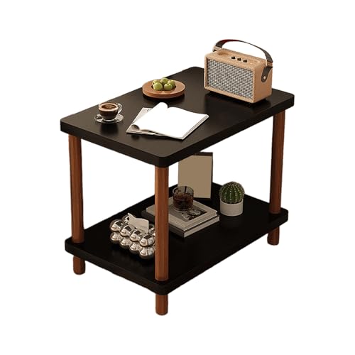 Moderner Beistelltisch Couch Aus Holz, Quadratischer Couchtisch Klein, Nachttisch Für Das Wohnzimmer, Mit Zweischichtiger Holzplatte Und Vier Beinen, Für Schlafzimmer, Balkon Und Büro(D,50X50X53CM) Moderner Beistelltisch Couch Aus Holz, Quadratischer Couchtisch Klein, Nachttisch Für Das Wohnzimmer, Mit Zweischichtiger Holzplatte Und Vier Beinen, Für Schlafzimmer, Balkon Und Büro(D,50X50X53CM) von JinZao
