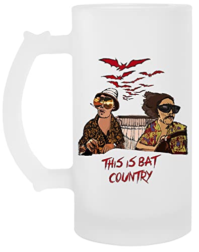 Jinbetee Bat Country Transparenter Bierglas-Trinkbecher mit Griff von Jinbetee