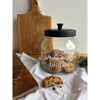 Personalisierte Keksdose Aus Glas | Keksglas Vorratsglas Plätzchendose von JindraShopDE