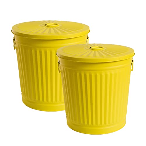 Jinfa 2 Sets Retrodesign Mülleimer mit Deckel | Gelb | Ø 42 cm, Höhe 47,5 cm, 62 Liter Jinfa 2 Sets Retrodesign Mülleimer mit Deckel | Gelb | Ø 42 cm, Höhe 47,5 cm, 62 Liter von Jinfa
