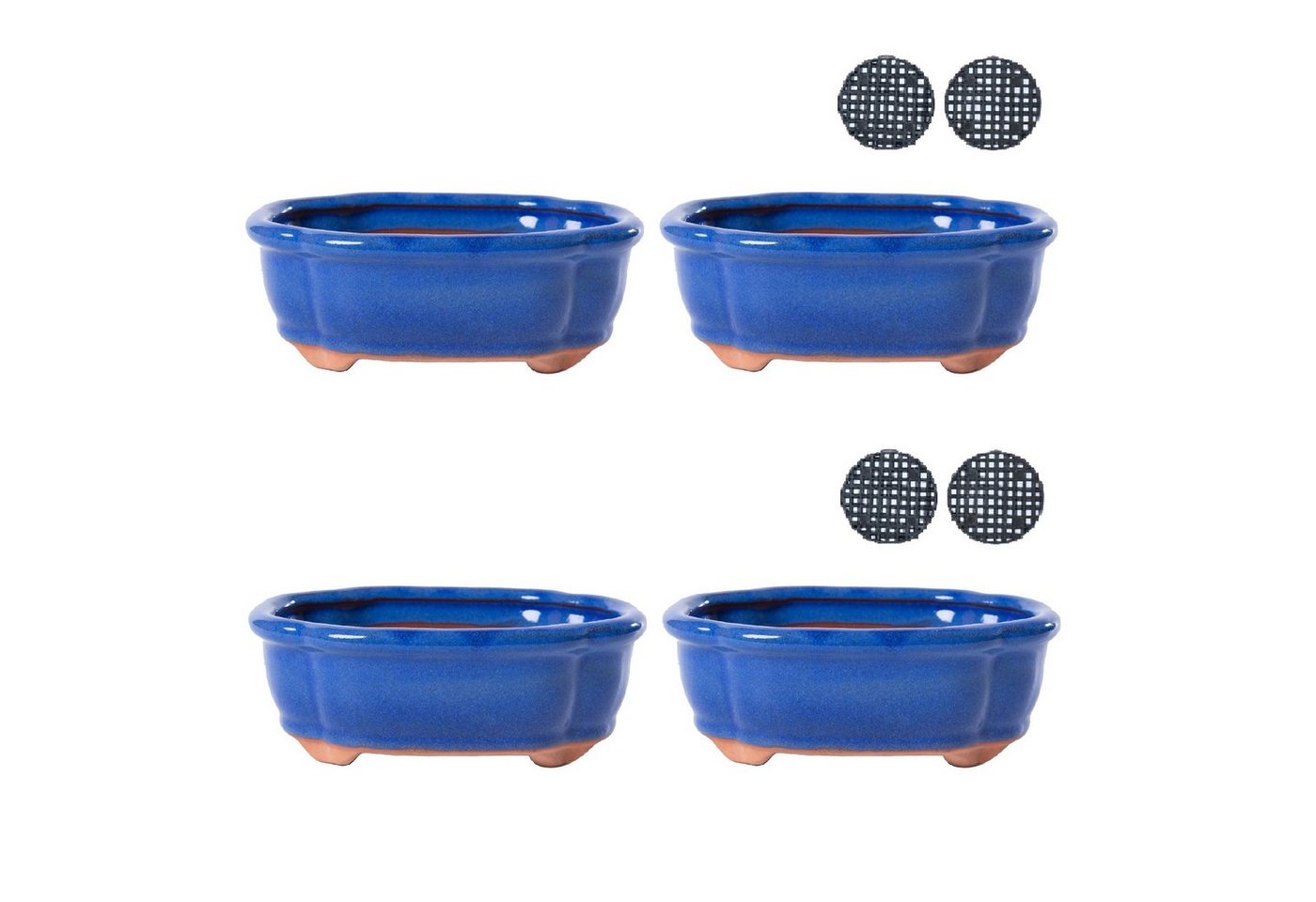 Jinfa Dekovase Jinfa Keramik-Bonsai-Töpfen in Mix Form mit Entwässerungslöchern von Jinfa