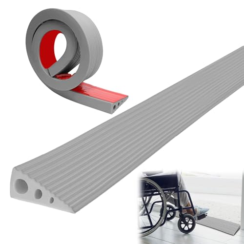 Türschwellenrampe,100x6.5x2.5CM Schwellenrampe,PVC Rollstuhlrampe, rutschfeste Oberfläche, Gummirampe Auffahrrampe Schwellenrampe für Rollstuhl, Kinderwagen, Rollator oder e Scooter Grau Türschwellenrampe,100x6.5x2.5CM Schwellenrampe,PVC Rollstuhlrampe, rutschfeste Oberfläche, Gummirampe Auffahrrampe Schwellenrampe für Rollstuhl, Kinderwagen, Rollator oder e Scooter Grau von Jinfanshurich