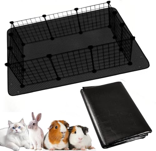 Haustier-Laufgittermatte wasserdichte 150 x100cm, Käfig Unterlage für Meerschweinchenkäfig, Wiederverwendbare Matt für Hamster, Kaninchen, Frettchen und Kleintiere von Jinfanshurich