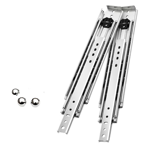 1 Paar 76 mm Industrie-Schubladenschienen – 227 kg Tragkraft, Vollauszug mit Kugellager-Führungsschienen, 20,3–203,2 cm, erosionsbeständig(1200mm) von JingJiangBo