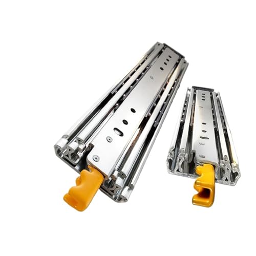 1 Paar Hochleistungs-Schubladenschienen, 76 mm Breite, 16"-54" Vollauszug mit Kugellager, 219 kg Tragkraft, erosionsbeständig(1200mm) von JingJiangBo