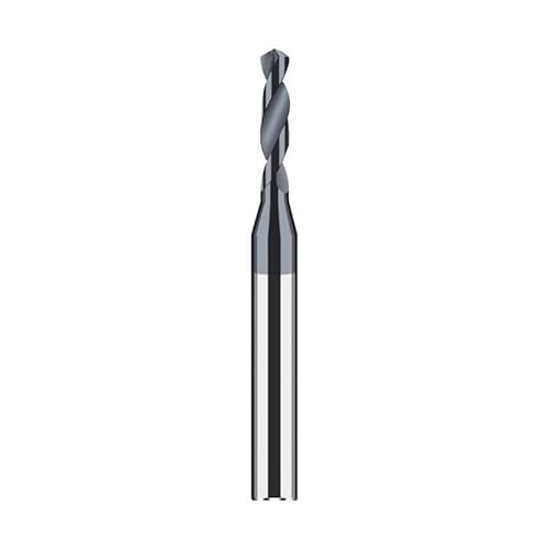 1 Stück Spiralbohrer aus Hartmetalllegierung – D4 mm Schaft, Mikro-Durchmesser Vollmetallbohrer – HRC 60 Wolframstahl, 50 mm Länge(D1.6X10XD4X50L) von JingJiangBo