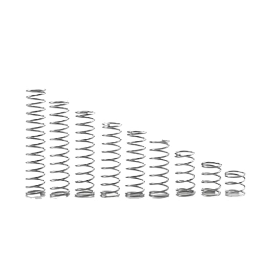 10 Stück Druckfedern mit 0,2 mm Drahtdurchmesser – Edelstahl – anpassbare Größen (Außendurchmesser 1,5–4 mm, Länge 5–50 mm)(4mmx10mm) von JingJiangBo