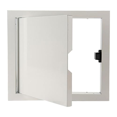 JingJiangBo 1 Stück Zugangstür aus weißem Metall – stabile, leicht zu öffnende Zugangsklappe for die Inspektion von Trockenbauwänden – anpassbar in verschiedenen Größen(45x45cm) von JingJiangBo