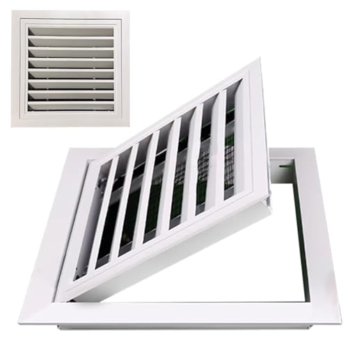 JingJiangBo 1 Stück langlebige Zugangsklappe aus Aluminiumlegierung, 24 x 24 – wasserdichte Inspektionstür mit Jalousie for Sanitäranlagen und Lüftungsöffnungen(White,15.7x23.6in) von JingJiangBo