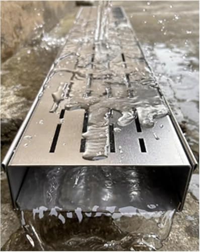 JingJiangBo Edelstahl-Rinnenabdeckung 15/20 cm – langlebiges Einlege-Rinnengitter for Garten, Balkon & Gehwege(WxHxL15x4x100cmSet of 10) von JingJiangBo