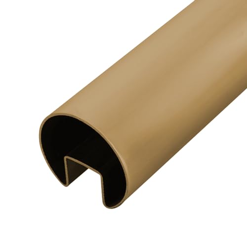 JingJiangBo Robuste Zapfenklemme aus Aluminium for Glasgeländer for Poolzäune, Balkone und Terrassen – einfache Installation mit komplettem Kit(Gold,0.8m/31.5in Round Rail) von JingJiangBo