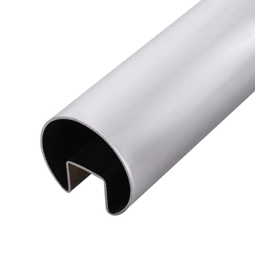 JingJiangBo Robuste Zapfenklemme aus Aluminium for Glasgeländer for Poolzäune, Balkone und Terrassen – einfache Installation mit komplettem Kit(Silver,1m/40in Round Handrail) von JingJiangBo