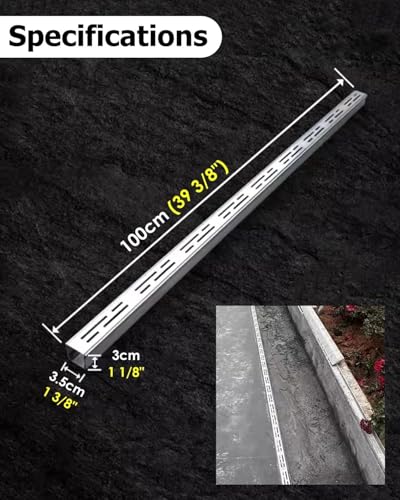 JingJiangBo Robustes Regenwasserabflusssieb aus Edelstahl – Grabenablaufset mit Abdeckung und Endkappe(100cmx3.5cmx3cm 4 Pack) von JingJiangBo