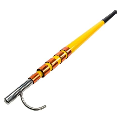 JingJiangBo Verstellbare Teleskop-Rettungsstange for Pools – 20 Fuß, 16 Fuß, 13 Fuß – Flexible Wasserhakenstange mit rutschfestem Griff(Yellow,13.1ft) von JingJiangBo