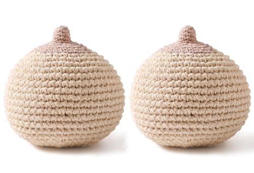 Still-Brustmodell-Set – 2 Stück gehäkelte Bio-Still-Demonstrationsmodelle for Stillberater(Brown) von JingJiangBo