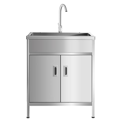 Freistehende Spüle aus Edelstahl 304, Einzelbecken-Spülbecken mit Unterschrank, Küchenspüle für Küche, Garage, Badezimmer und Außenbereich Freistehende Spüle aus Edelstahl 304, Einzelbecken-Spülbecken mit Unterschrank, Küchenspüle für Küche, Garage, Badezimmer und Außenbereich von JingNian