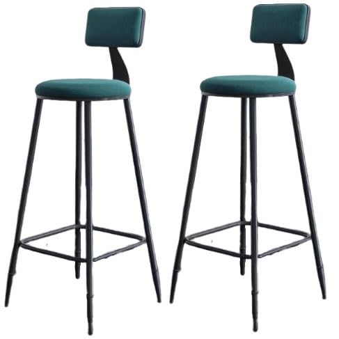 JingNian Barhocker Set Barstühle mit Rückenlehne und Fußstütze, Barstuhl aus Kunstleder im Vintage Design für Küche, Theke und Esszimmer(H(2PCS),75cm) von JingNian