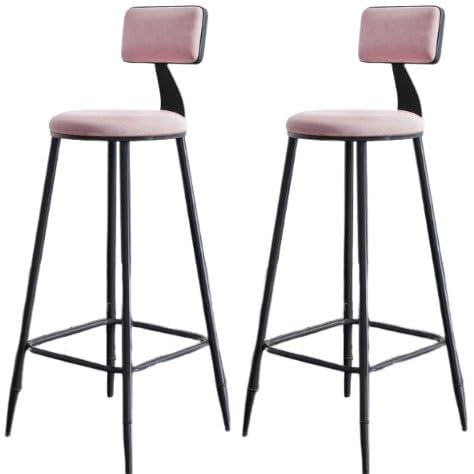 JingNian Barhocker Set Barstühle mit Rückenlehne und Fußstütze, Barstuhl aus Kunstleder im Vintage Design für Küche, Theke und Esszimmer(I(2PCS),65cm) von JingNian