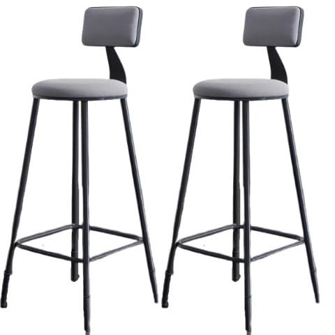 JingNian Barhocker Set Barstühle mit Rückenlehne und Fußstütze, Barstuhl aus Kunstleder im Vintage Design für Küche, Theke und Esszimmer(J(2PCS),65cm) von JingNian