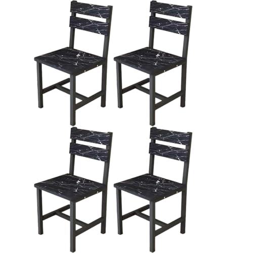 JingNian Barhocker mit Rückenlehne, Esszimmerstuhl aus Holz, Moderner Küchenstuhl für Theke oder Tresen, Stabiler Hocker, Schnelle und Einfache Montage(B) von JingNian