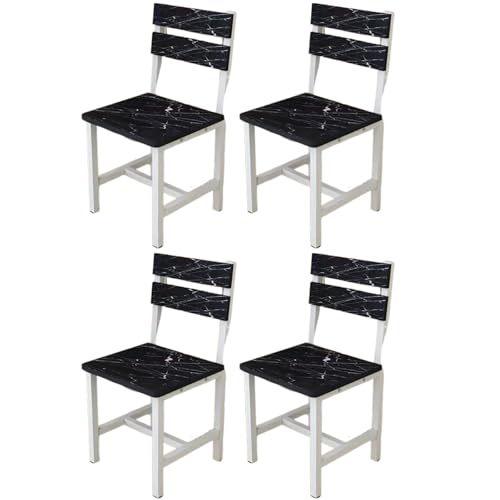 JingNian Barhocker mit Rückenlehne, Esszimmerstuhl aus Holz, Moderner Küchenstuhl für Theke oder Tresen, Stabiler Hocker, Schnelle und Einfache Montage(C) von JingNian