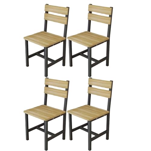 JingNian Barhocker mit Rückenlehne, Esszimmerstuhl aus Holz, Moderner Küchenstuhl für Theke oder Tresen, Stabiler Hocker, Schnelle und Einfache Montage(D) von JingNian