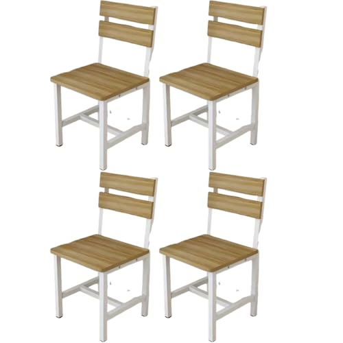 JingNian Barhocker mit Rückenlehne, Esszimmerstuhl aus Holz, Moderner Küchenstuhl für Theke oder Tresen, Stabiler Hocker, Schnelle und Einfache Montage(E) von JingNian