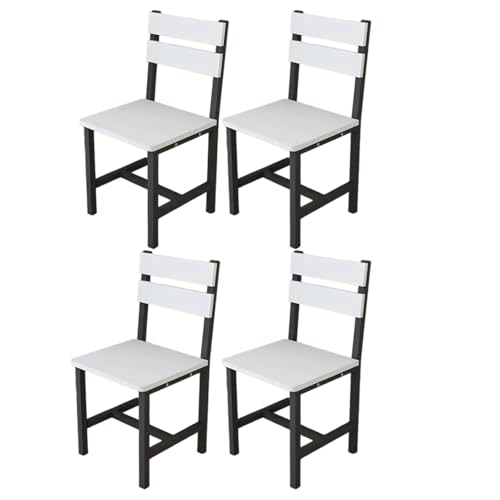 JingNian Barhocker mit Rückenlehne, Esszimmerstuhl aus Holz, Moderner Küchenstuhl für Theke oder Tresen, Stabiler Hocker, Schnelle und Einfache Montage(F) von JingNian