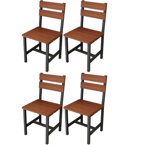 JingNian Barhocker mit Rückenlehne, Esszimmerstuhl aus Holz, Moderner Küchenstuhl für Theke oder Tresen, Stabiler Hocker, Schnelle und Einfache Montage(H) von JingNian