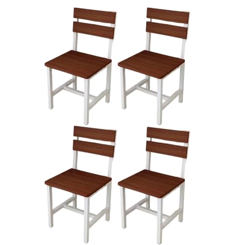 JingNian Barhocker mit Rückenlehne, Esszimmerstuhl aus Holz, Moderner Küchenstuhl für Theke oder Tresen, Stabiler Hocker, Schnelle und Einfache Montage(I) von JingNian