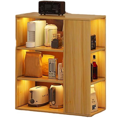 JingNian Einfaches Offenes 3-stöckiges Bücherregal, Holzregal für Wohnzimmer, Schlafzimmer, Büro oder Kinderzimmer, Aufbewahrungsregal(Wood,3-Tier) von JingNian