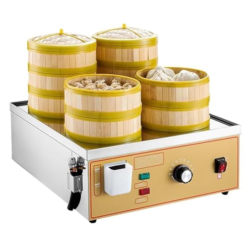 JingNian Elektrische DampfbröTchenmaschine mit Vier LöChern, Elektrischer Dim-Sum-Dampfgarer, Kommerzieller Elektrischer Dampfgarer von JingNian