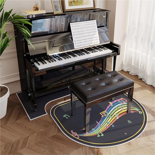 JingNian Klavierteppich Schalldämmend Und rutschfest, 7 Mm Dicke Schallabsorbierende Matte, Stoßdämpfender Teppich Für Wohnzimmer Schlafzimmer Arbeitszimmer Balkon(D,70x160cm+110x110cm) von JingNian