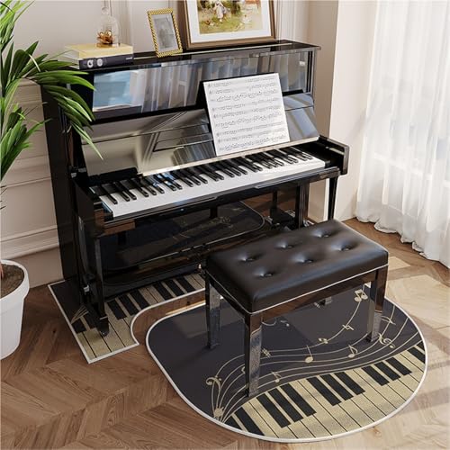 JingNian Klavierteppich Schalldämmend Und rutschfest, 7 Mm Dicke Schallabsorbierende Matte, Stoßdämpfender Teppich Für Wohnzimmer Schlafzimmer Arbeitszimmer Balkon(E,70x160cm/27.6x63in) von JingNian